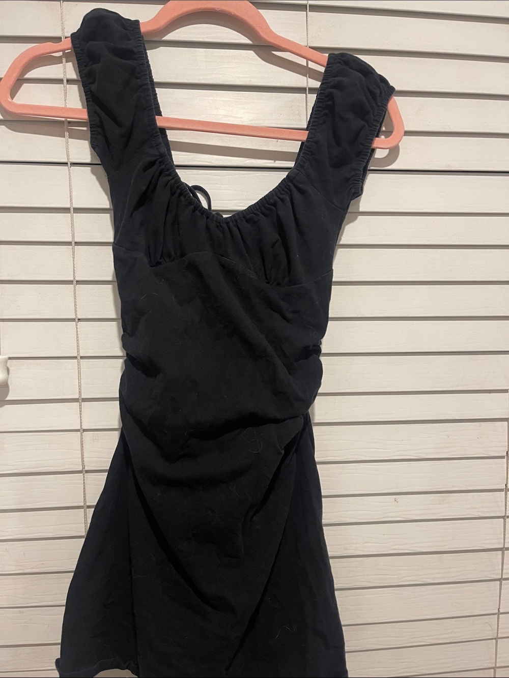 wild fable Black Mini Dress with Scoop Neck